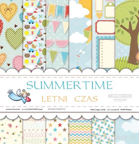 Набор бумаги "Summer Time" 12 листов 