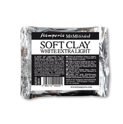 Soft Clay Мягкая глина белая, 80гр Stamperia