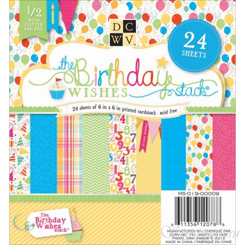 Набор бумаги "Birthday Wish" 12 листов
