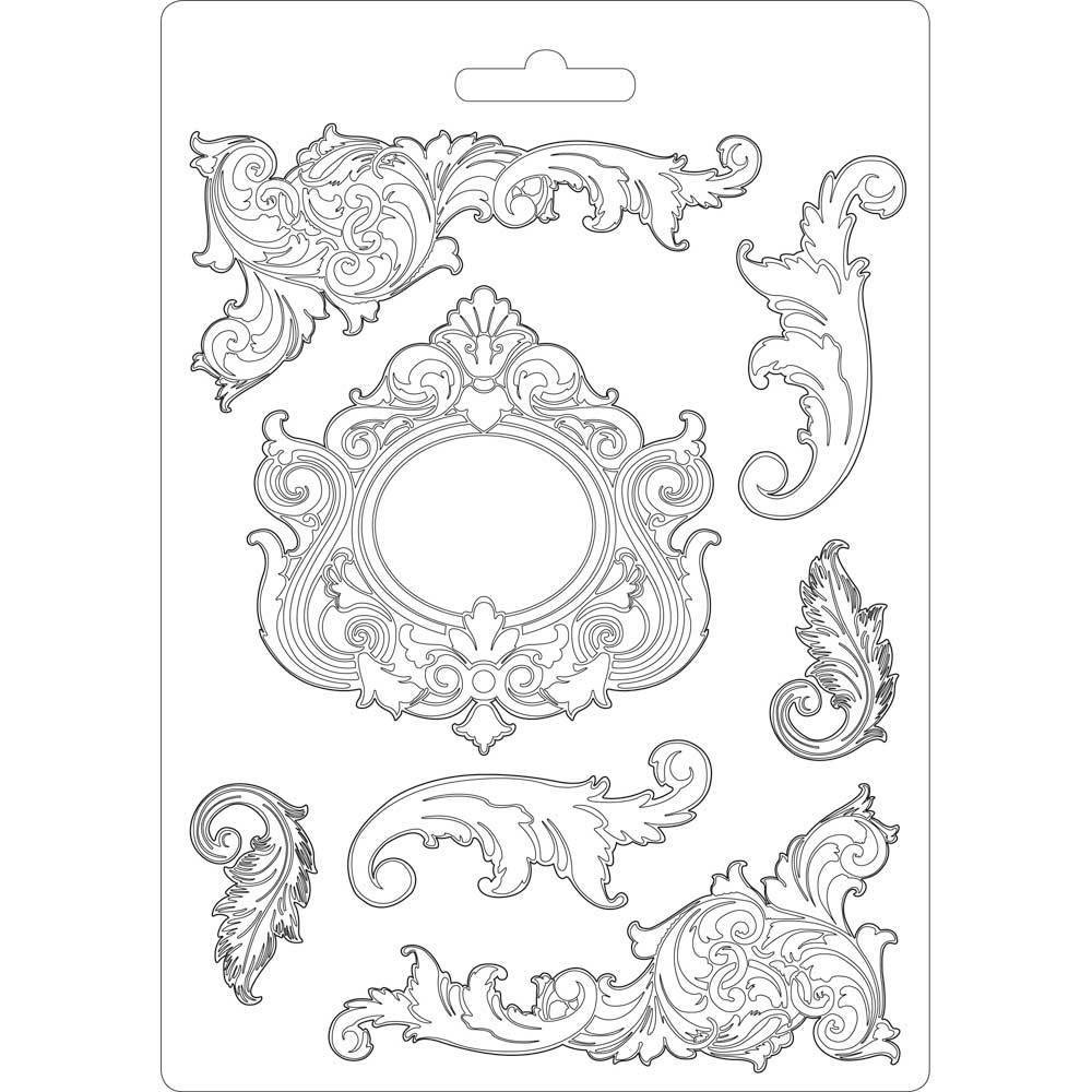 Молд пластиковый Swirls, формат А5, Stamperia 