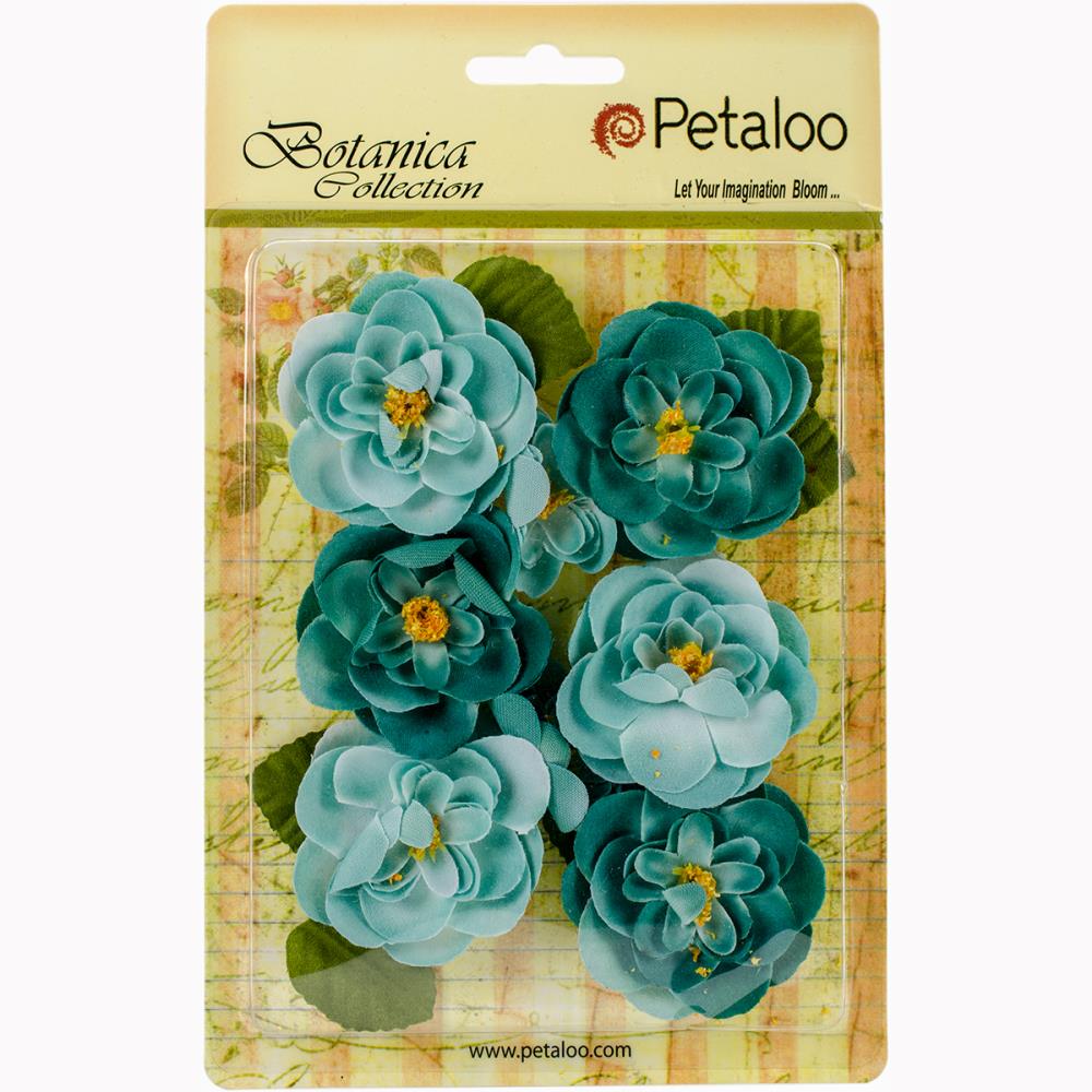 Набор цветов бумажных "Teal" Botanica Ranunculus Flowers