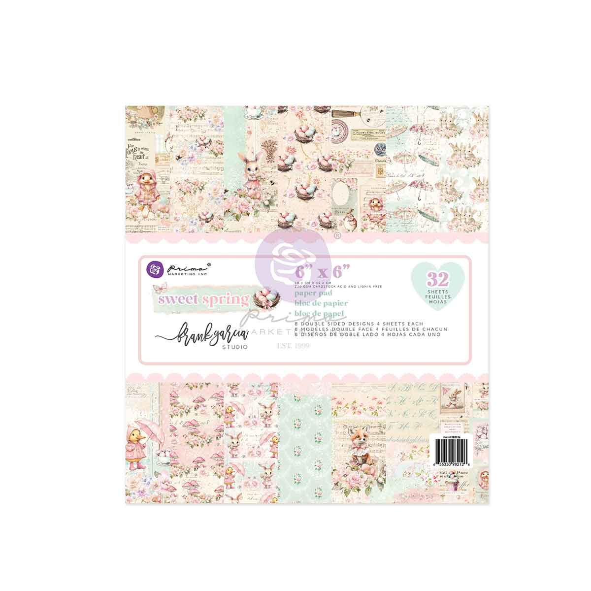 Набор бумаги 15*15см Сладкая весна "Sweet Spring" 16 листов от магазина ScrapMan.ru
