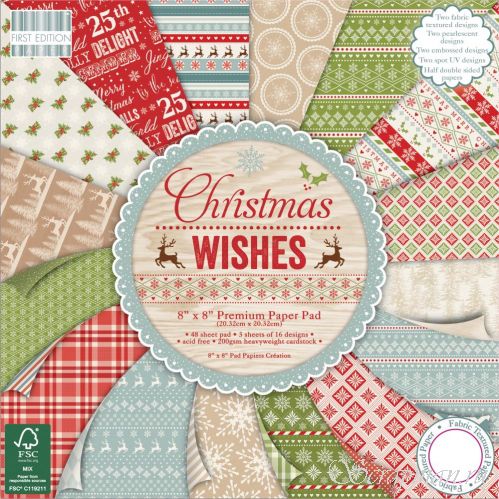 Набор бумаги " Christmas Wishes" 16 листов
