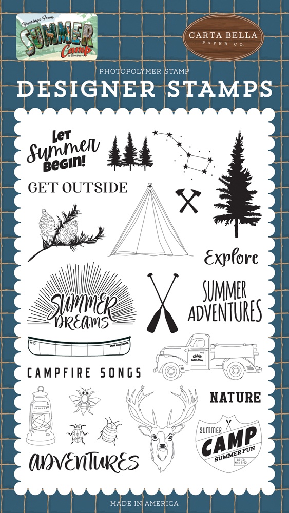 Набор штампов Летний лагерь "Summer Camp" от Carta Bella