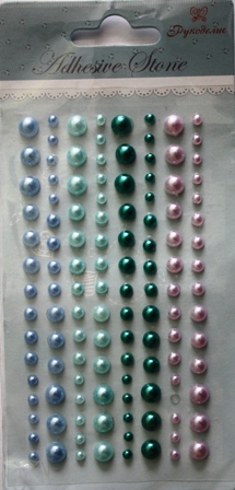 Полужемчужины клеевые, холодные оттенки