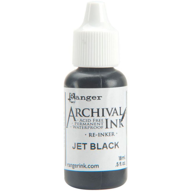 Заправка для штемпельной подушечки Archival Ink "Jet Black" от Ranger