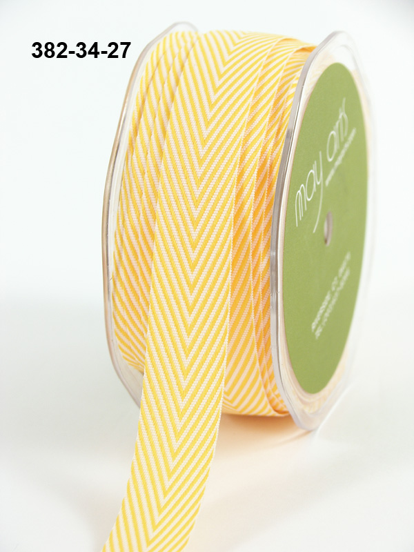 Лента Twill Chevron Stripe Yellow 1 метр 