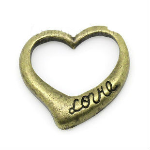 Подвеска Сердце "Love" бронза от магазина ScrapMan.ru