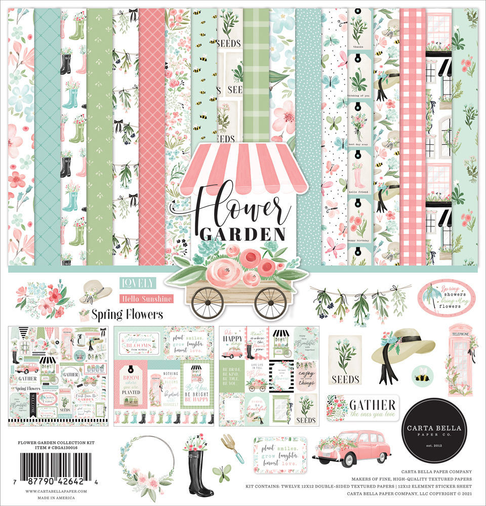Набор бумаги (KIT) из коллекции "Flower Garden" 