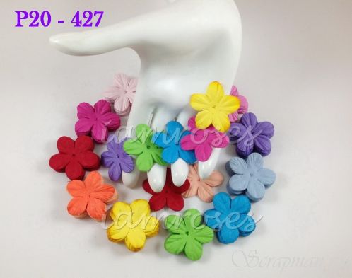 Плоские декоративные цветы, разноцветный микс от магазина ScrapMan.ru