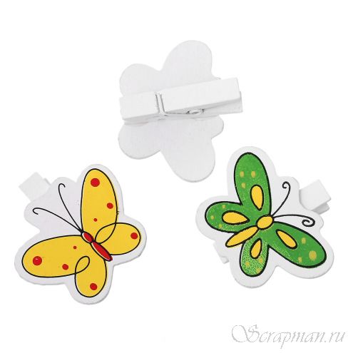 Прищепки Бабочки от магазина ScrapMan.ru