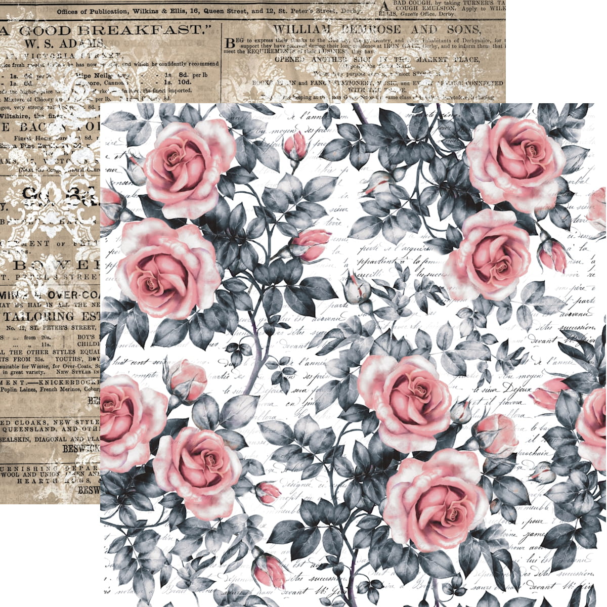 Бумага "Sweet roses" из коллекции "Rosalie"