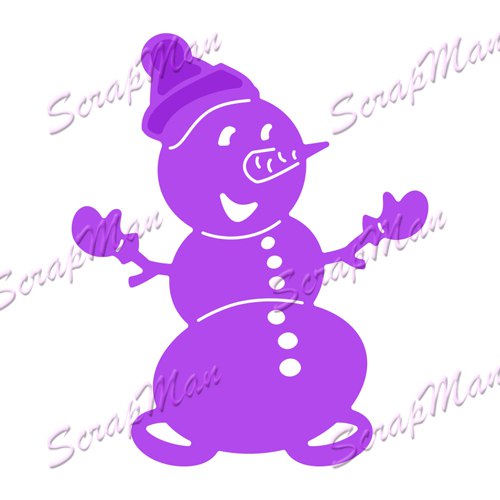 Нож для вырубки "Snowman" (Снеговик) от ScrapMan от магазина ScrapMan.ru