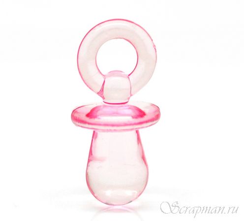 Подвеска "Пустышка" розовая