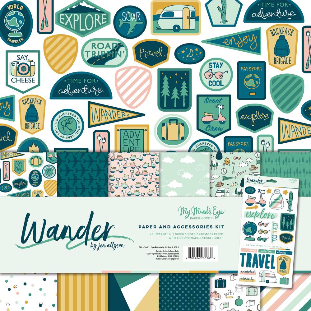 Набор бумаги (KIT) из коллекции "Wander" 