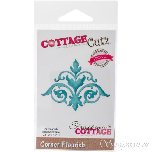 Нож для вырубки Corner Flourish от Cottage Cutz