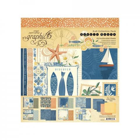 Набор бумаги из коллекции Живописный маршрут "Scenic Route" 12 листов 20*20см