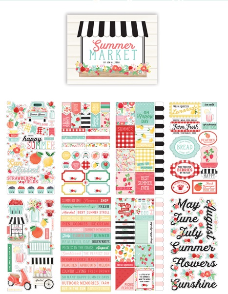 Набор стикеров sticker book из коллекции "Summer Market" 8 листов
