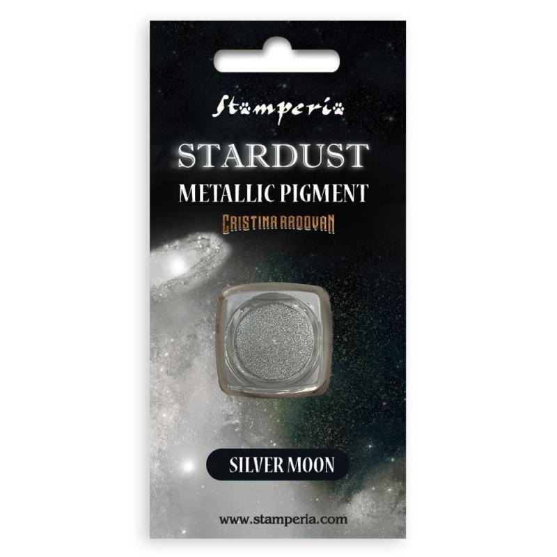 Пигмент Stardust Pigment цвет Silver Moon от Stamperia