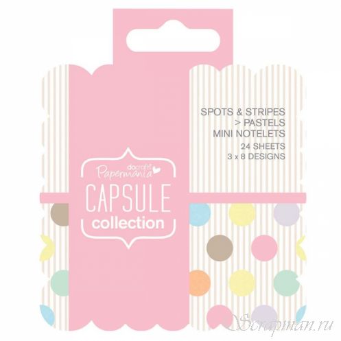 Мини-блокнот для заметок "Spots & Stripes Pastels" 24 листа