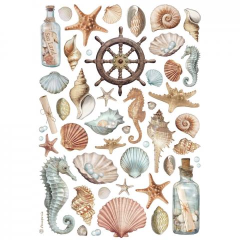 Бумага рисовая для декупажа А4 "Shells" от STAMPERIA
