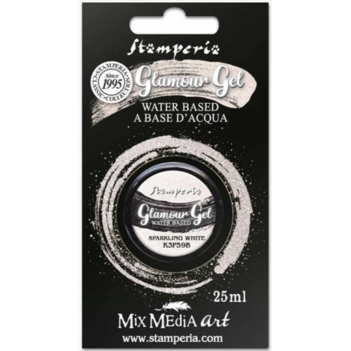 Гель "Glamour Gel" цвет Sparkling White от Stamperia