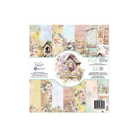 Набор бумаги 15*15см Среди полевых цветов "Among The Wildflowers" 12 листов + бонус