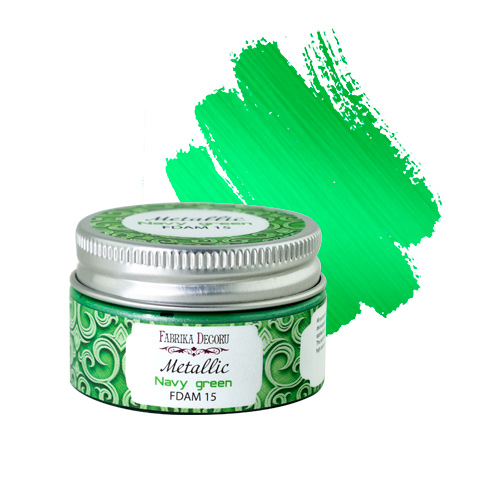 Декоративная краска Metallic, цвет Navy Green (морская зелень)