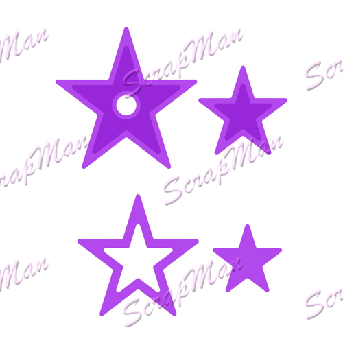 Набор ножей для вырубки "Set Stars" (Звезды) от ScrapMan