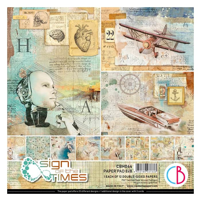 Набор бумаги "SIGN OF THE TIMES" 12 листов 20*20см