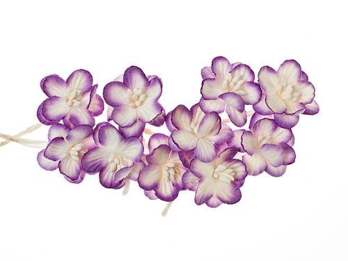 Цветки вишни, "Фиолетовый с белым" 10шт.