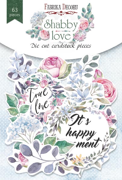 Набор высечек из коллекции Shabby Love, 63 штуки