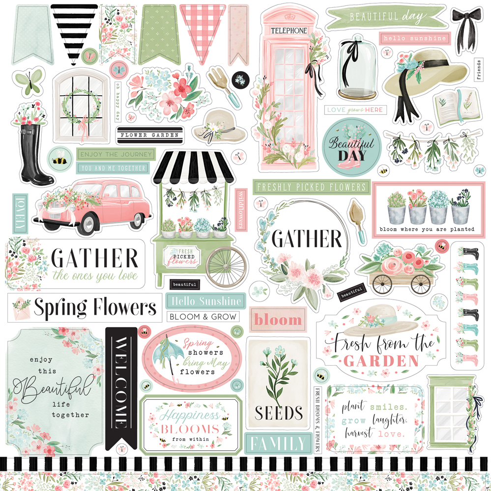 Набор стикеров из коллекции "Flower Garden"