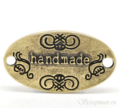 Подвеска "Handmade" бронза
