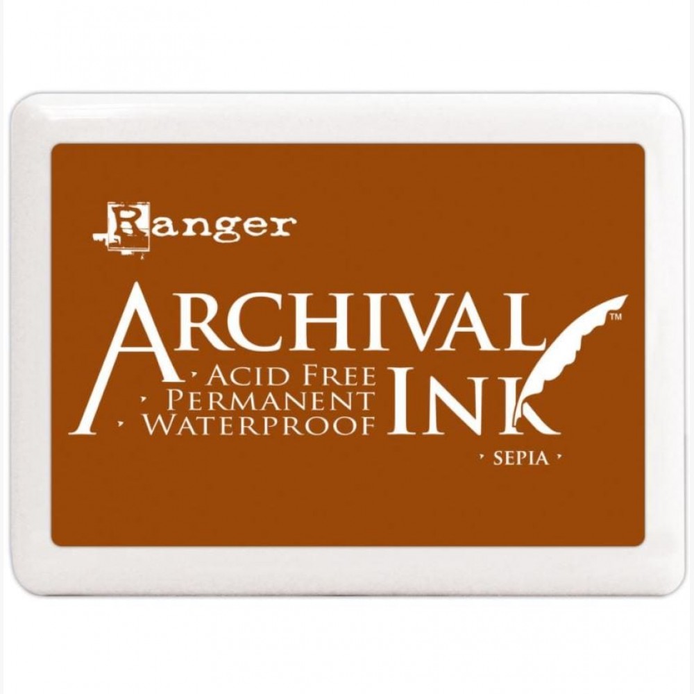 Штемпельная подушечка "Sepia" Archival Ink от Ranger