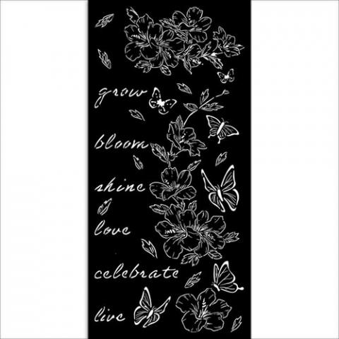 Трафарет Secret Diary Flowers and Butterfly от Stamperia