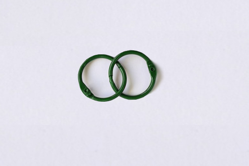 Кольца для альбомов, зеленые, 30 мм.