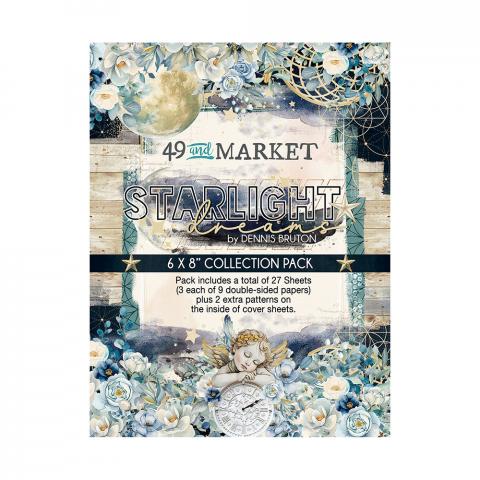 Набор бумаги 15*20см Starlight Dreams (Сны при свете звезд) 27 листов от 49 Market