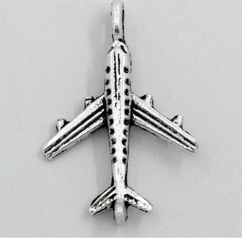 Подвеска "Самолет" серебро