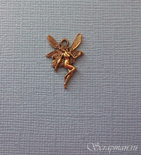 Подвеска "Фея" античное золото