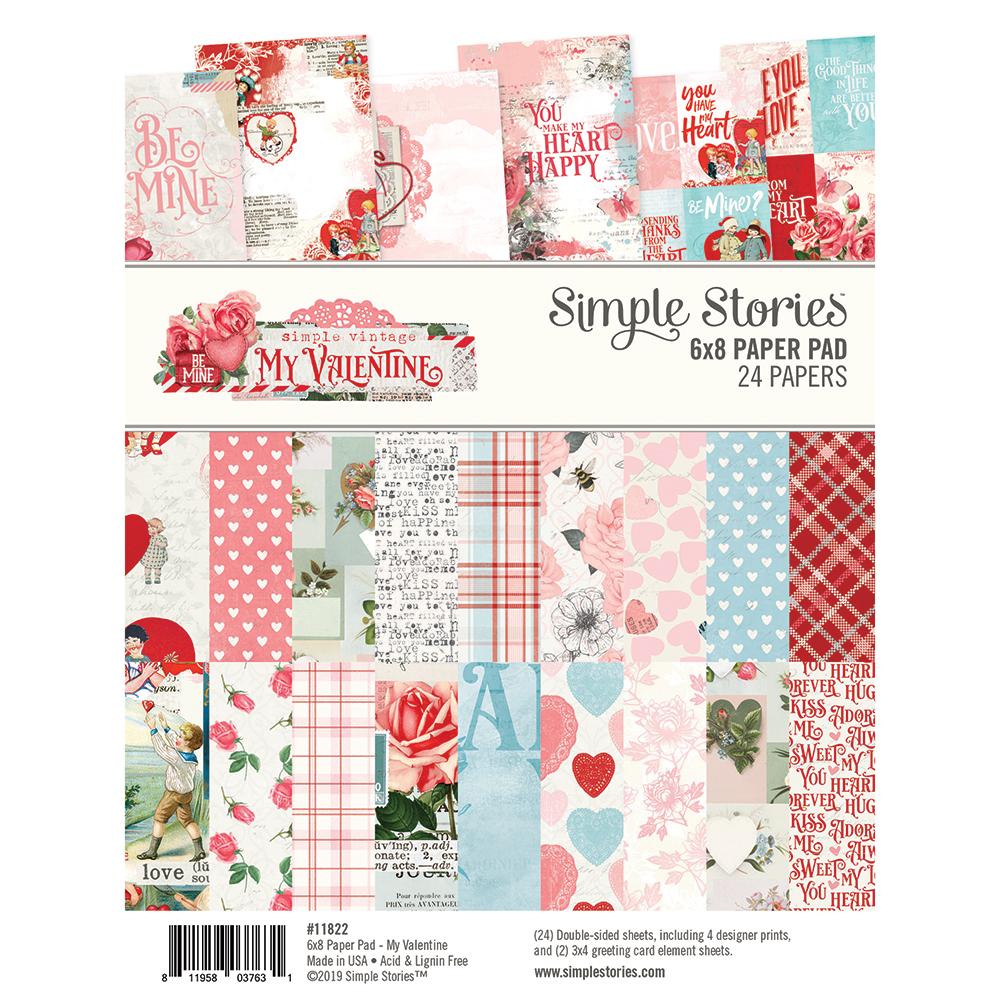 Набор бумаги из коллекции "Simple Vintage My Valentine"