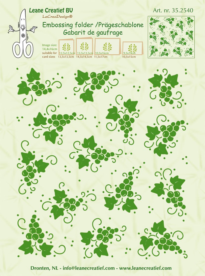 Папка для тиснения "Background Grapes" от Leane Creatief