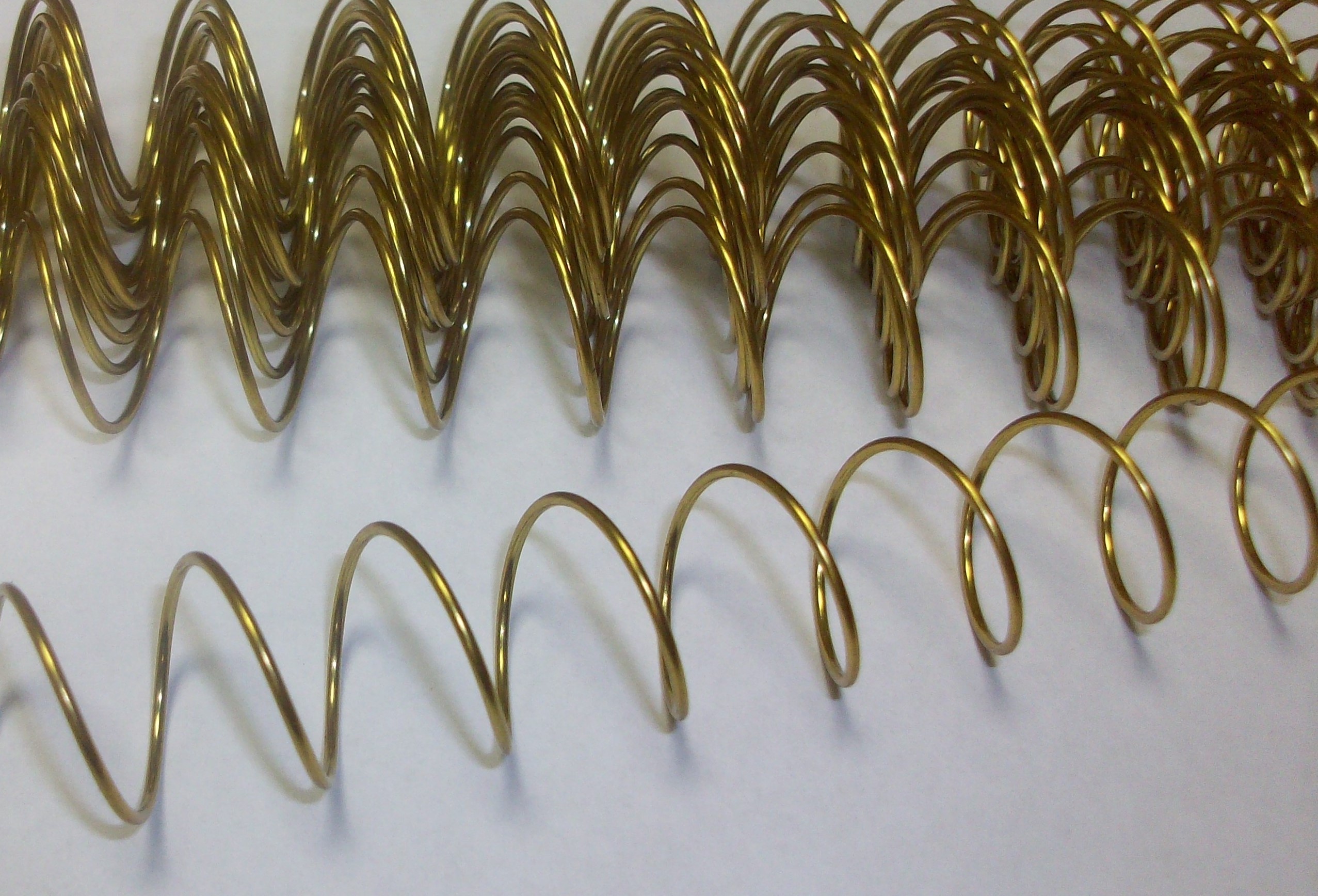 Металлическая пружина для биндера 1,6см цвет золотой