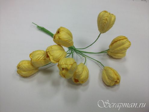 Тюльпан желтый, 1,2 х 1,5 см