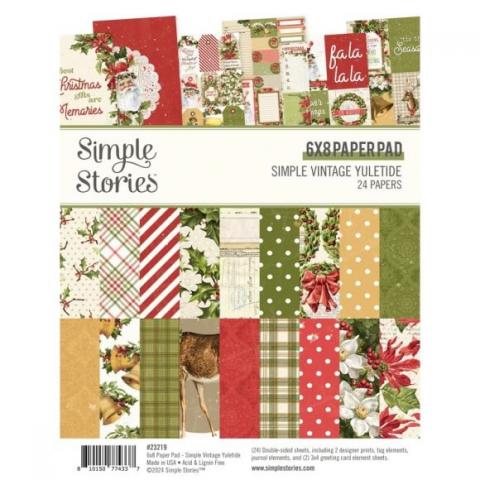 Набор бумаги из коллекции "Simple Vintage Yuletide" 24 листа 