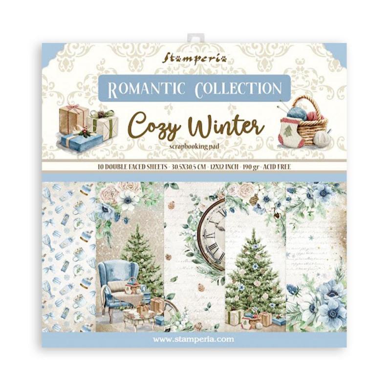 Набор бумаги 30*30см "Cozy Winter" 10 листов + бонус от Stamperia 
