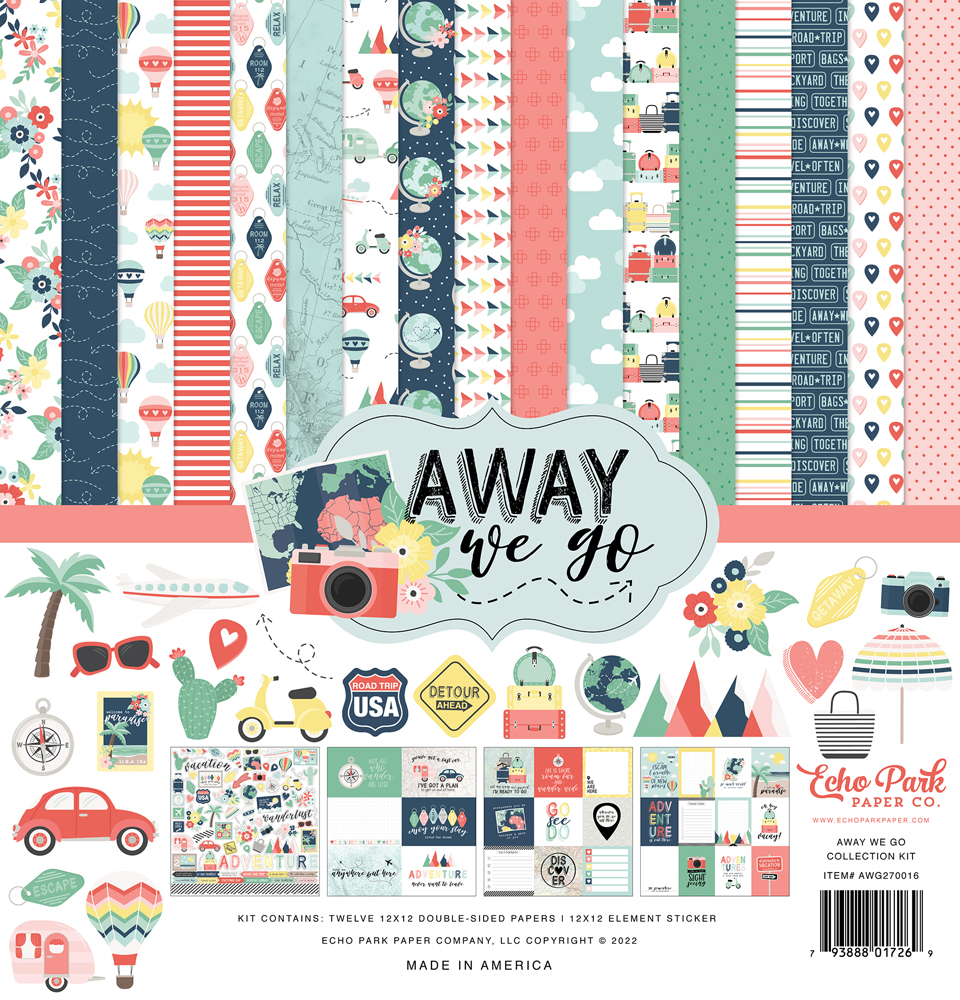 Набор бумаги (KIT) из коллекции "Away We Go" 