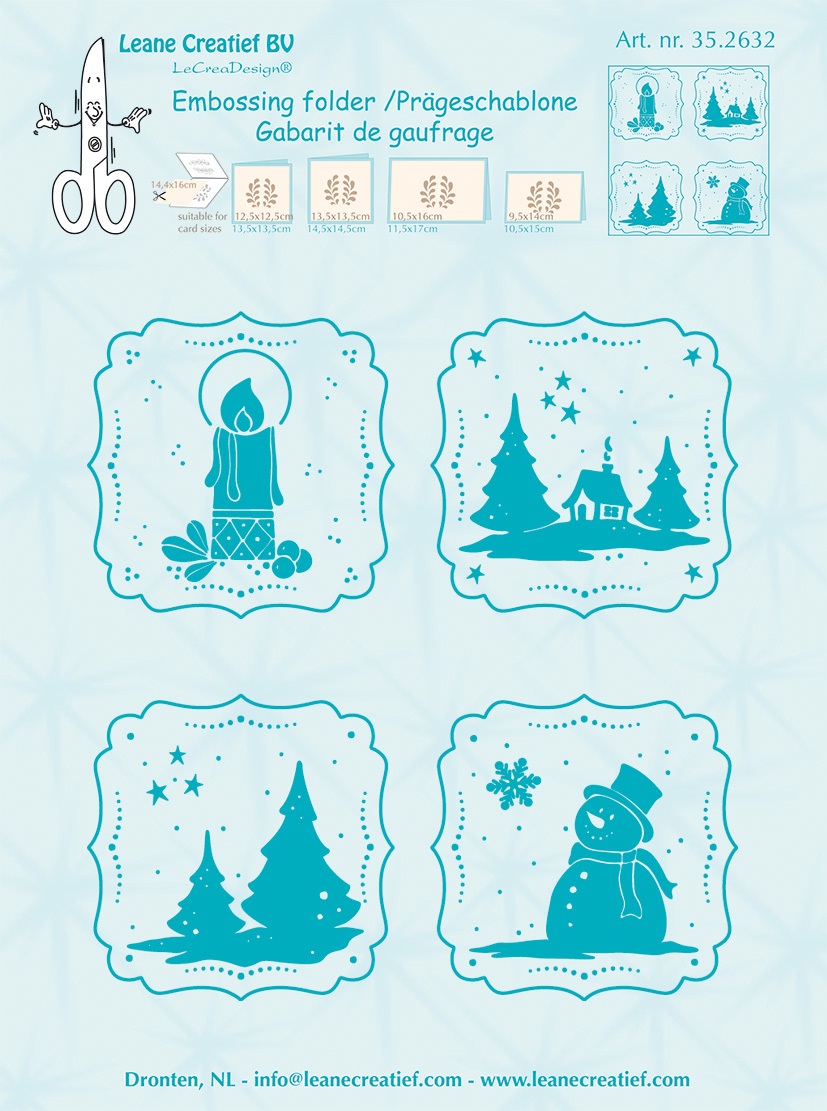 Папка для тиснения "Frames Winter" от Leane Creatief от магазина ScrapMan.ru