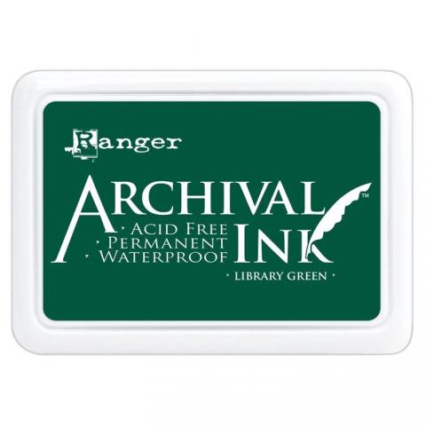 Штемпельная подушечка Библиотечный зеленый "Library Green" от Ranger