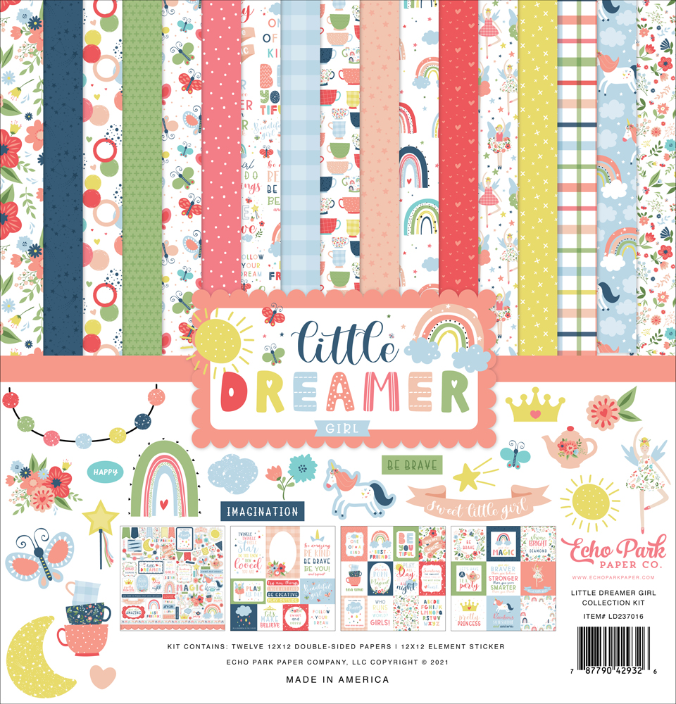 Набор бумаги (KIT) из коллекции "Little Dreamer Girl" 